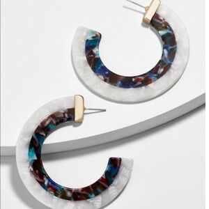 BaubleBar Deisy Resin Hoop Earrings